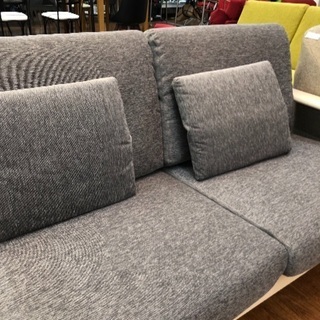 2017年モデル！ 柏木工 (カシワモッコウ) 2人掛けソファー グレー×ナチュラル 布 参考価格253800円 シガーロ