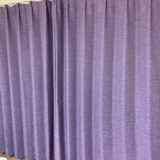 カーテン千円 遮光カーテン 紫 来週受渡し レースカーテン セット