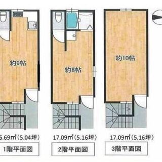 ★貸店舗・事務所（一括）★	 西田辺駅２分　飲食可　３階建て５０．８７㎡　一棟貸し　トイレ・風呂有 3階建 - 大阪市