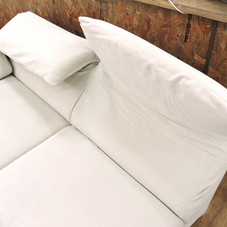 (Y)札幌 北大前 HUKURA EDINA フクラ エディナ L字型 コーナーソファ (2P片肘ソファ+カウチ+スツール) 可動式ヘッドレスト 高級ソファ