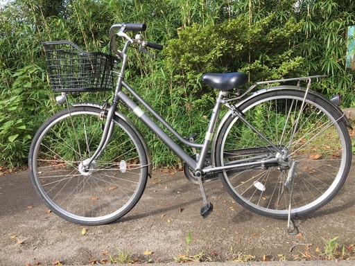 シティサイクル　イオンバイク　27インチ　シングルギア　シルバー