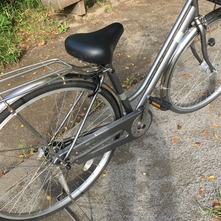 シティサイクル　イオンバイク　27インチ　シングルギア　シルバー