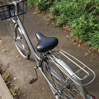シティサイクル　イオンバイク　27インチ　シングルギア　シルバー