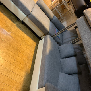 美品 3Pファブリックユニットソファ カウチ