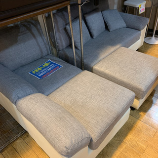 美品 3Pファブリックユニットソファ カウチ