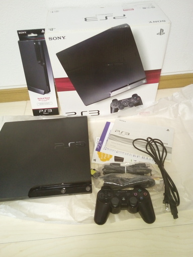 プレステ3　CECH-2000A　箱入り　説明書着き　美品　コントローラーデュアルショック3　スタンド　配線