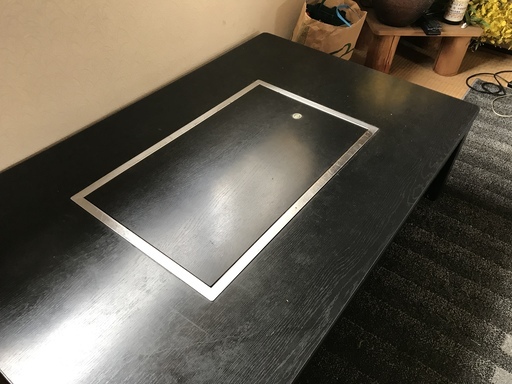 鉄板付きテーブル