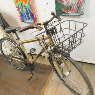 【エコプラス小倉南店】使用三カ月 !! PRESTEZZA(プレステッツァ) ノーパンクタイヤ 装着自転車 クロスバイク 外装6段変速 LED オートライト 中古美品 スタッフ向井おすすめ !! 自転車 通勤 通学 チャリ スポーツ車 福岡 北九州 小倉 南 湯川 中古