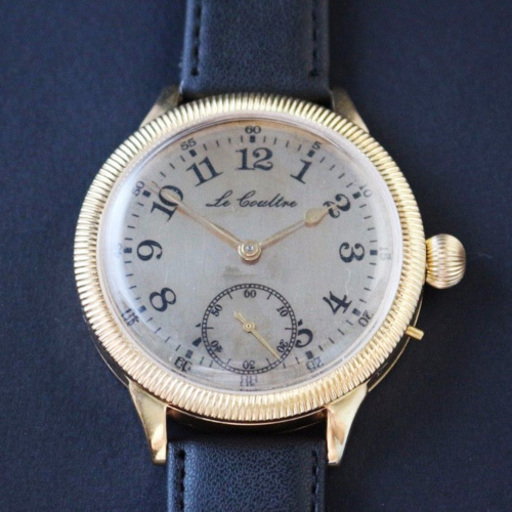 下取＆値引き交渉あり 1910年代 ルクルト懐中時計ムーブメント使用のカスタム腕時計 リケース アンティーク