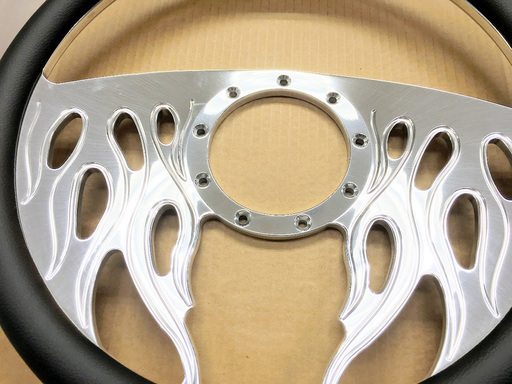ビレットステアリングホイール 14インチ Φ35cm マッスル ハーフラップ 