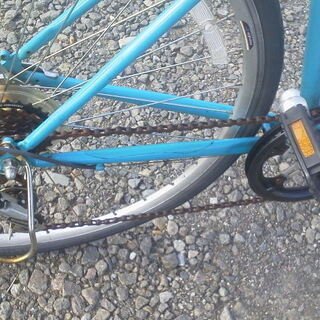クロスバイク 外装6段変速 スカイブルー