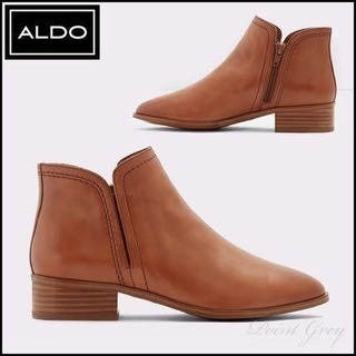 新品未使用品】ALDO ハラコ&本革レザー サイドゴア アンクル ブーツ