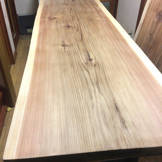 大幅値下げ☆特大 2.1m 天然一枚板ダイニングテーブル オイル仕上げ 近場配送無料。
