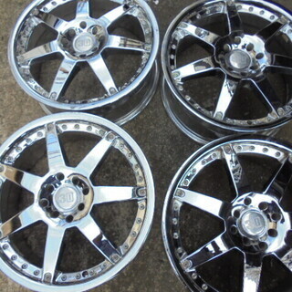4本set DR-10 17×7J 100 114.3 4H(8HM) +40 メッキ アクア