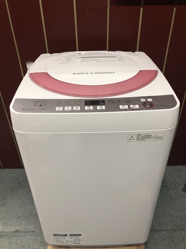 SHARP　6キロ　洗濯機　2016年製　お譲りします