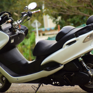 ☆マジェスティ125★バーハン化☆社外マフラー★ローダウンサス☆ベルトWR新品交換★WAKO’S オイル交換☆下取り全国配送も可能です☆彡