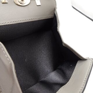 トッズ TOD'S コンパクト財布 三つ折り ダブルT レザー グレー