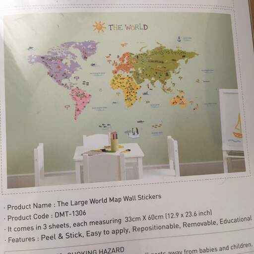 ウォールステッカーカフェ 世界地図 子供部屋にぴったり はるま 岡崎のその他の中古あげます 譲ります ジモティーで不用品の処分