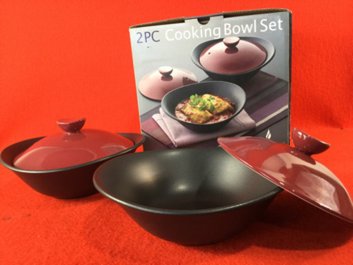 未使用 PROFUSION NARUMI 2PC cooking bowl セット 直火、電子レンジ、オーブンOK