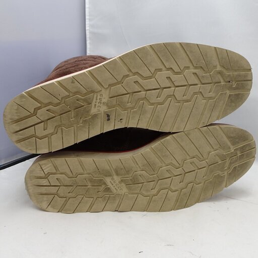 グッチ GUCCI ムートンブーツ GG柄 スエード ブラウン 224614 /046207