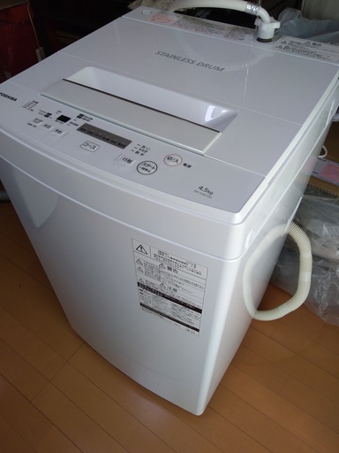 【ご相談終了】【18000円】新品同様品　TOSHIBA　ステンレスドラム　洗濯機　6月購入品　ホワイト　メーカー保証長期有