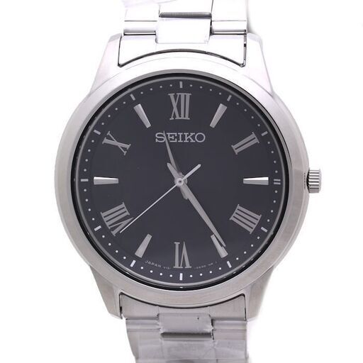 SEIKO セイコーセレクション ソーラー V131-0AG0 メンズ 黒文字盤 /36505 【中古】 腕時計