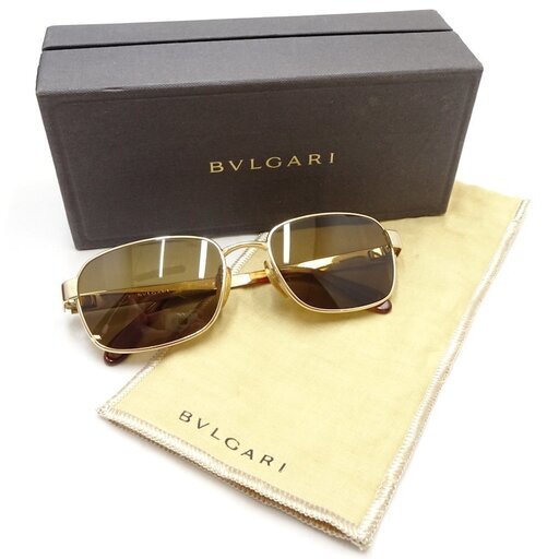 ブルガリ BVLGARI サングラス 55□18 ブラウン 508 /046161 【中古】