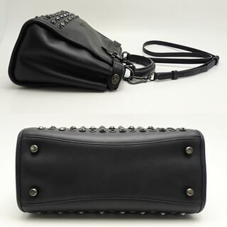 コーチ COACH 33622 2WAYバッグ ミニグラマシーサッチェル ジュエルズ アンド グロメットレザー 黒/054455【中古】 コーチ COACH 33622 2WAYバッグ ミニグラマシーサッチェル ジュエルズ