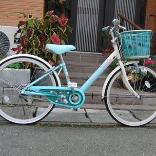 中古自転車 ＢＳ　２２インチ　女の子用 　馬蹄カギ付★組立整備士...