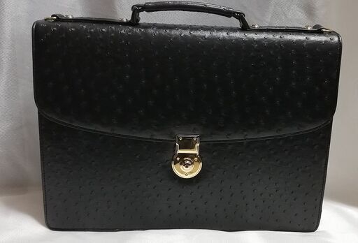 ★新品★オーストリッチ型押しブリーフケース