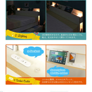 ☆至急10/26まで☆ホワイトのダブルベッドフレームのみ