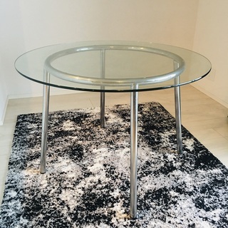 【あげます】IKEA SALMI ガラステーブル ハイテーブル ...