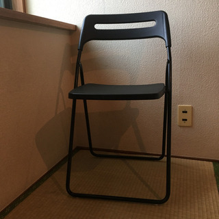 折りたたみ椅子 ブラック 黒 プラ イケア IKEA 