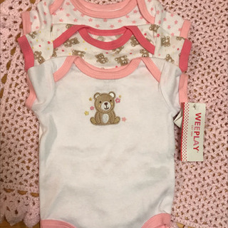 <<SOLD>> [新品] ロンパース (クマちゃん) 3枚セット