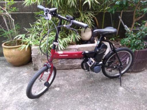 【ご相談終了】【81000円】本州送料込　パナソニック　新基準　電動折りたたみアシスト自転車　オフタイム　BE-ENW074R　美車　防犯登録済