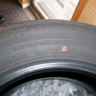 新車外し（走行350㎞）日本製夏タイヤ（グッドイヤー Efficient Grip
