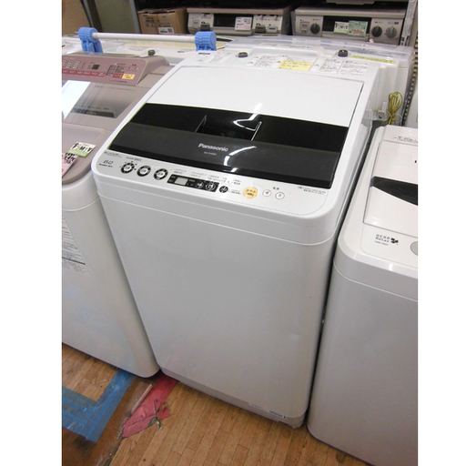 札幌 6kg 全自動洗濯機 パナソニック 2014年製 NA-FV60B3 白 黒
