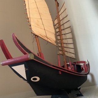 琉球進貢船　木製模型 