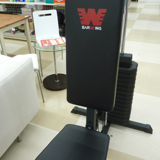 札幌市内近郊限定 BARWING/バーウィング ホームジム YT-HGM 筋トレ ベンチプレス 腹筋 背筋 ラットプル 80kg トレーニング器具 