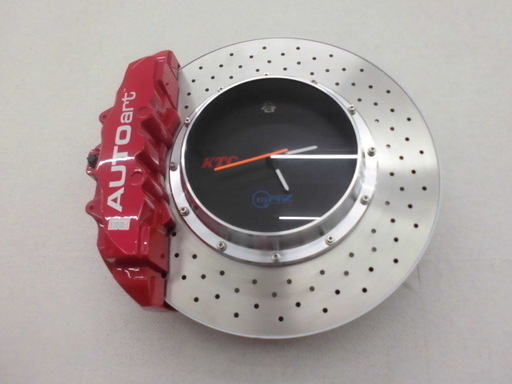 AutoArtブレーキディスク・クロックセラミックタイプ（レッドキャリパー40543）壁掛け時計 おしゃれな時計 幅：約３９ｃｍ 苫小牧西店