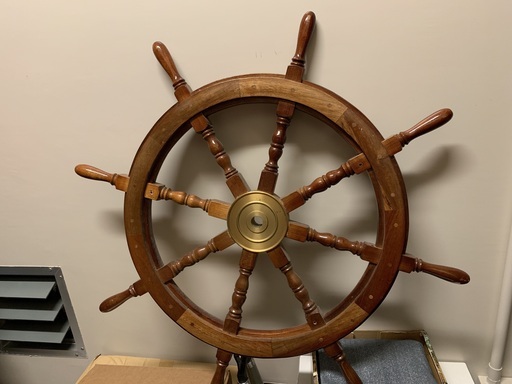 ﾏﾘﾝｲﾝﾃﾘｱ舵輪３６インチ（木製船ハンドル）
