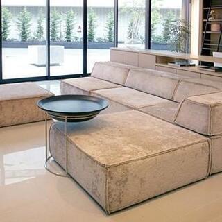 自由にアレンジ可能！6ピース・70万円で購入 特注家具プレミアムオーダーミネルバ グレー ベージュ ソファ