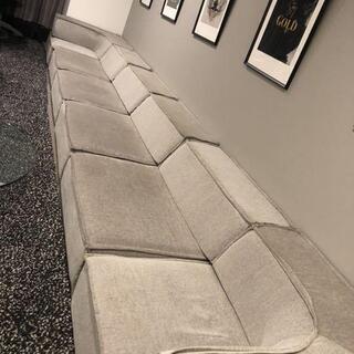 自由にアレンジ可能！6ピース・70万円で購入 特注家具プレミアムオーダーミネルバ グレー ベージュ ソファ