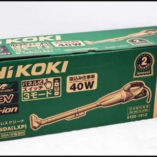 未使用 HiKOKI 18V コードレスクリーナー R18DA ...