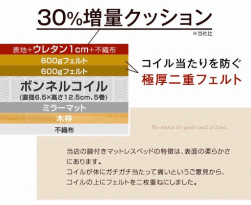 【美品】シンプル、寝心地抜群なベッド。