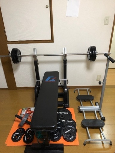 フィットネス、トレーニング ベンチプレス、ダンベルセット(値下げしま 