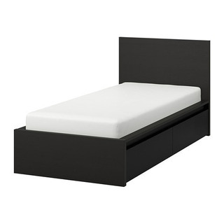 IKEA セミダブル ベッド　フレーム　マットレス　収納引き出し...
