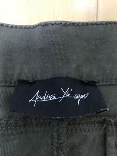 Andrea Ya'aqov ズボン 定6.9万☆andrea ya'aqov 綿麻スウェットパンツ