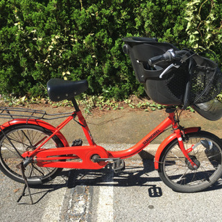 【千葉市】SUNNOREL サンノレル　子供乗せ自転車　20インチ　赤 BBA適合車