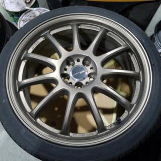 215/40R18 30プリウス　ＰＣＤ100　ＷＯＲＫ　ワーク　１８インチ　+47　ブロンズ